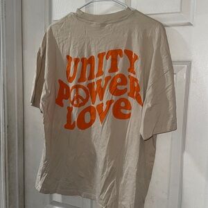 Men’s size large H & M Divided Green Casual Hoodie: Unity Power Love ❤️ Small